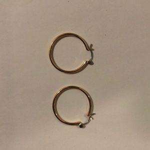 Gold mini hoop earrings ( not real gold)